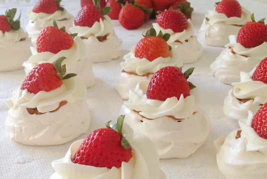 Strawberry Mini Pavlova Nests